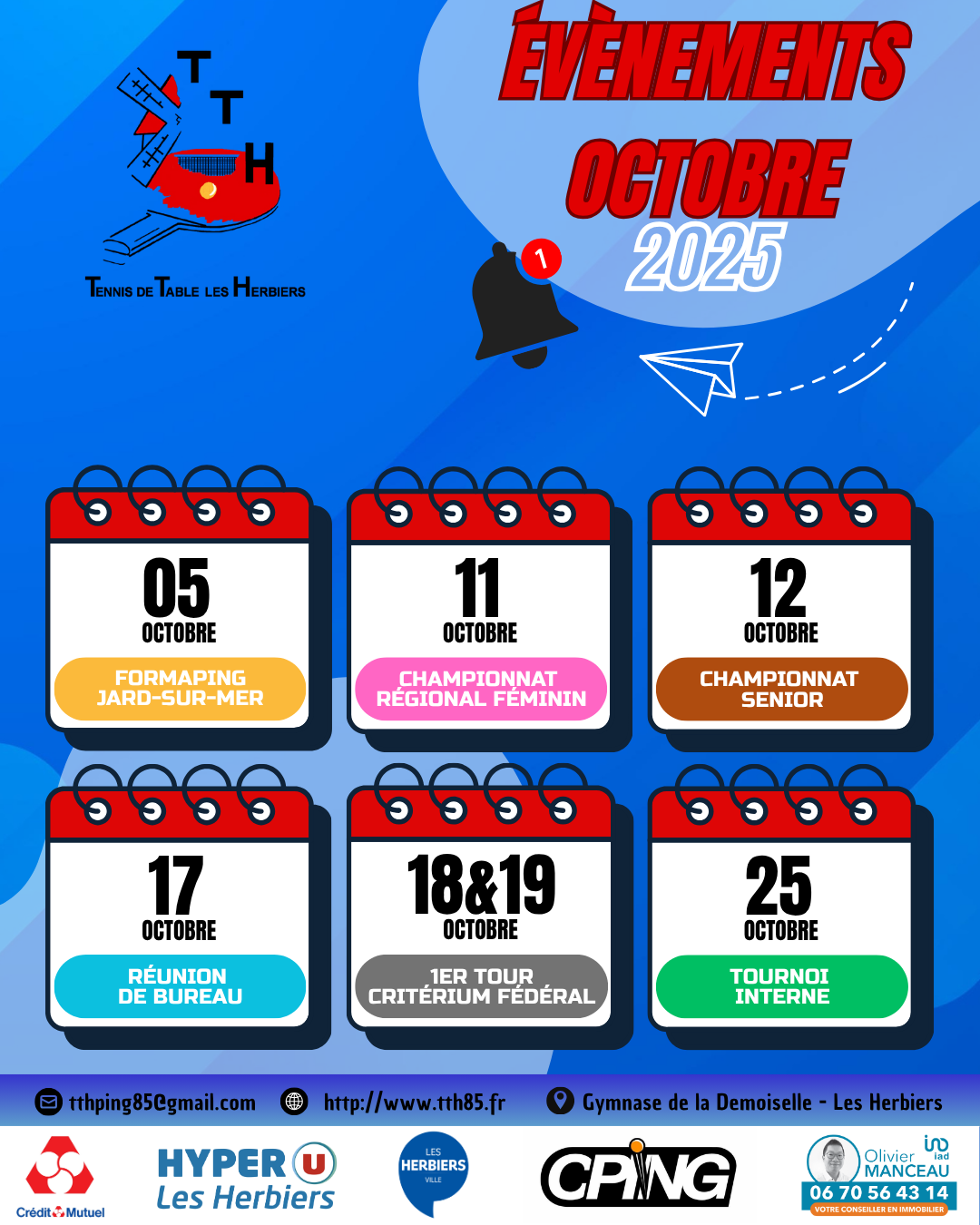 AGENDA DU MOIS - TTH 